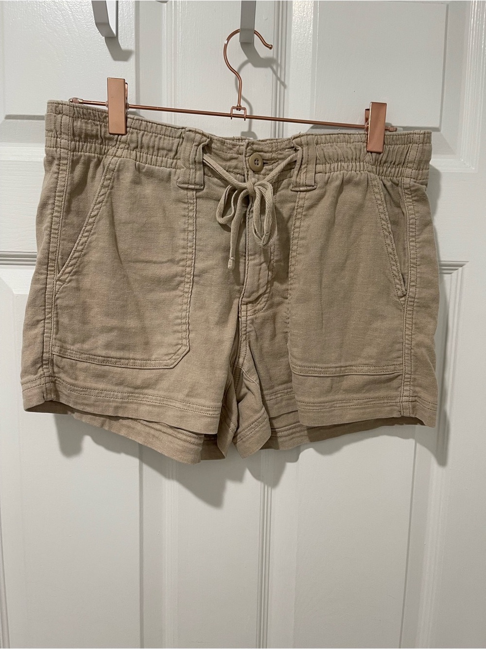 American Eagle Outfitters Khaki Drawstring Utility Shorts